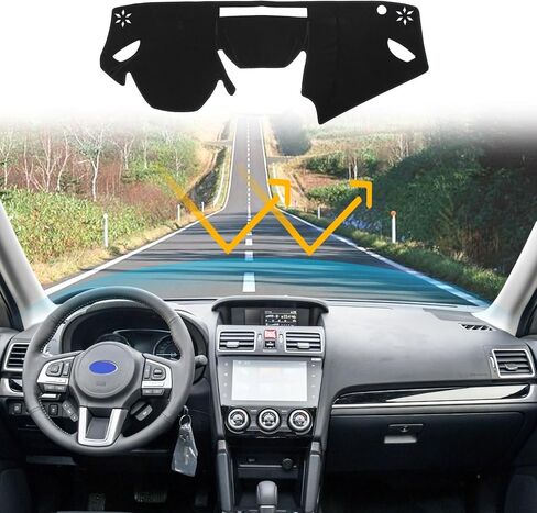 LLKUANG Dash Cover Mat Dash Mat Compatible with 2019-2024 Subaru Forester XV Crosstrek,Polyester Car Dashboard Cover Sun Shade Pad,Anti-Slip Dash Board Pad Accessories in Saudi Arabia