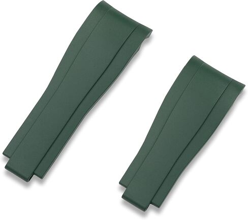 CRAFTER Blue RS01 Curved End Rubber Strap Watch Band متوافق مع غواصة Rolex 40 مم ، Explorer ، Explorer II ، GMT Master ، GMT Master II ، Daytona ، و Yachtmaster in Kuwait