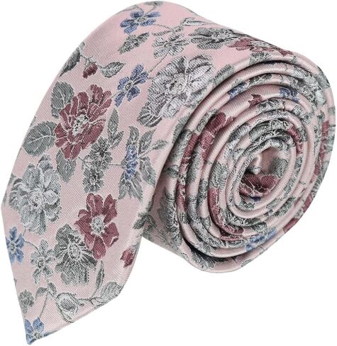 Trafalgar Men's Nico Subtle Vine and Flower Patterned Silk Necktie in Saudi Arabia