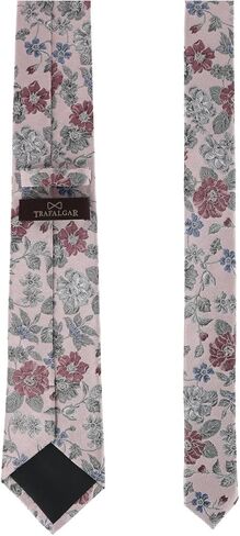 Trafalgar Men's Nico Subtle Vine and Flower Patterned Silk Necktie in Saudi Arabia