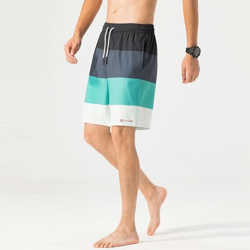 Alpine Swiss Mens Swim Shorts Beach Trunks Boardshorts Volley Shorts Quick Dry Swimwear in Saudi Arabia