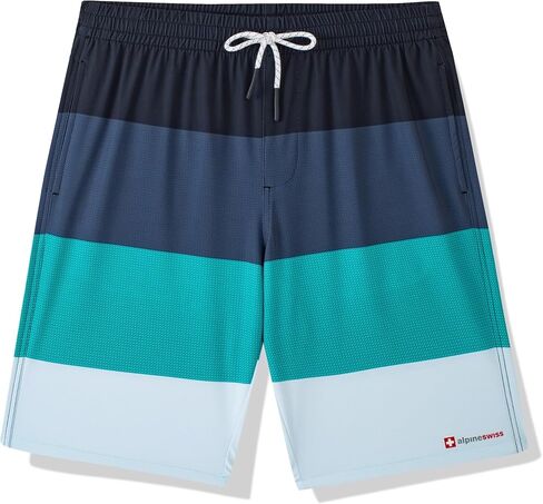 Alpine Swiss Mens Swim Shorts Beach Trunks Boardshorts Volley Shorts Quick Dry Swimwear in Saudi Arabia