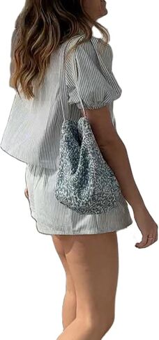 kmbangi نساء y2k 2 شورتات مجموعة peplum puff sleeve babydoll قميص قميص السراويل القصيرة التعادل in Saudi Arabia