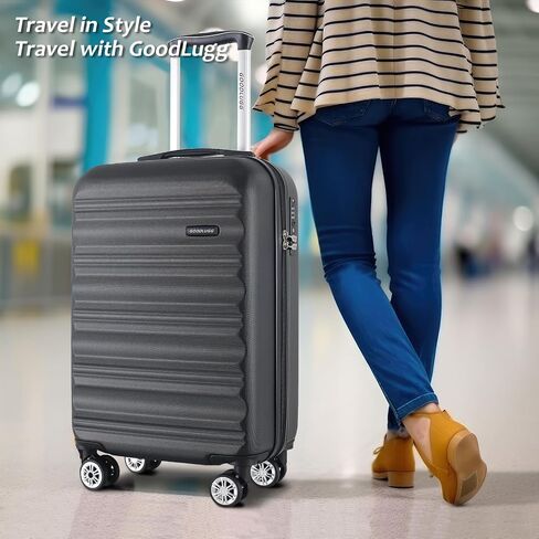 مجموعة أمتعة مع عجلات Spinner وقفل TSA ، 3 قطع قابلة للتوسيع قابلة للتوسيع قابلة للتوسيع من مواد PP للسفر ، مجموعات الأمتعة الصلبة ، 20 "، 24" ، 28 "، أسود in Saudi Arabia