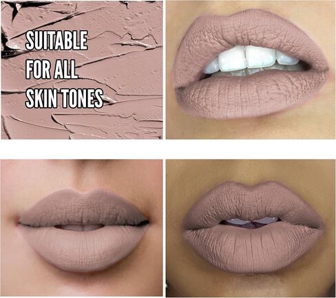 Mynena Dark Brown Matte Liquid Lipstick & Liner Kit | Long-Lasting, Waterproof | Full Coverage, No Smudge | Cocoa in Saudi Arabia