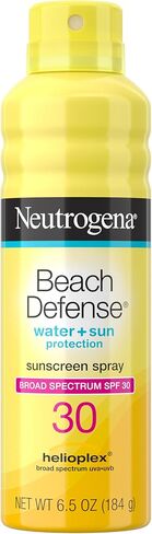 Neutrogena Beach Defense Spray Sunscreen with Broad Spectrum SPF 70 Fast Absorbing Sunscreen Body Spray Mist Water Resistant Oil Free UVAUVB Sun Protection, 6.5 Ounce in Kuwait