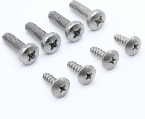 مسامير لوحة ترخيص Replacementscrews متوافقة مع Honda CR -V (2001-2011) - الفولاذ المقاوم للصدأ - أكسيد أسود - (حزمة 4) in Kuwait