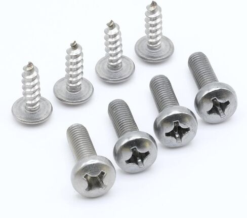 مسامير لوحة ترخيص Replacementscrews متوافقة مع Honda CR -V (2001-2011) - الفولاذ المقاوم للصدأ - أكسيد أسود - (حزمة 4) in Kuwait