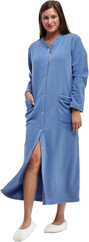 الأكمام الطويلة البوليستر La Cera للسيرة 100 ٪ مطرزة رداء Snapfront Fleece مع إغلاق الزر in Kuwait