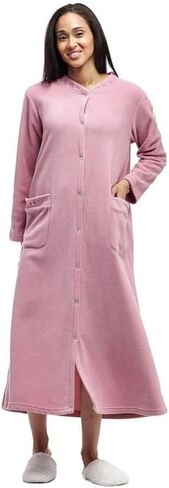 الأكمام الطويلة البوليستر La Cera للسيرة 100 ٪ مطرزة رداء Snapfront Fleece مع إغلاق الزر in Kuwait