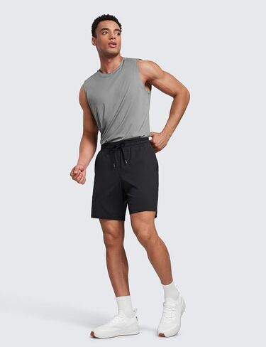 CRZ Yoga Cloud Jersey Mens Lounge شورتات عرق خفيفة الوزن - 7 '' 'ناعم التنفس للتمرين غير الرسمي مع جيوب in Saudi Arabia
