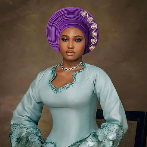 Exquisite African Turbans, Hats, and Nigerian Gele Headties Stylish African Head Wraps and Auto Gele Head Ties in Saudi Arabia