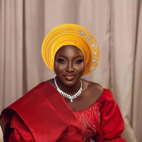 Exquisite African Turbans, Hats, and Nigerian Gele Headties Stylish African Head Wraps and Auto Gele Head Ties in Saudi Arabia