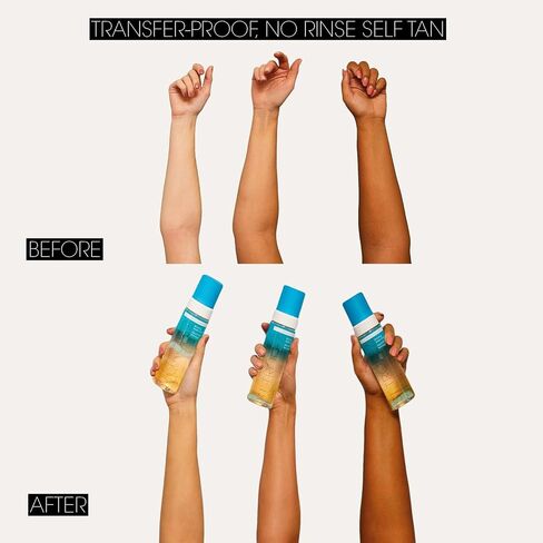 St. Tropez Self Tan Purity Mini Kit, Self Tanning Set for a Natural Glow, 100% Clean Water Tanning Mousse and Face Mist, Vegan-Friendly with Tropical Scent, Natural Golden Self Tanner, 1ct in Kuwait