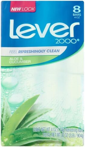 لوح صابون 2000 من ليفير بخلاصة الصبار والخير، 118 جرام، 8 قطع in Kuwait