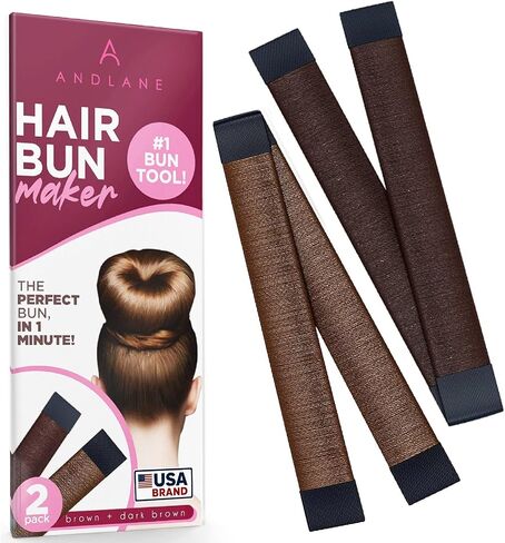 Women's Hair Bun Maker Tool - French Twist Hair Fold Wrap Snap Hair Accessories by Andlane (3 Blonde) in Saudi Arabia