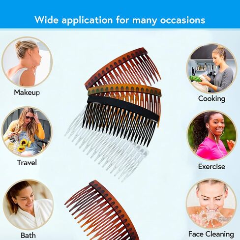 MARY LAVENDER Side Hair Comb for Women Hold Bangs Hair Twist Comb French Twist Hair Pin Clips Hair Accessories Decorative Comb for Women Kids Girls 10pcs in Saudi Arabia