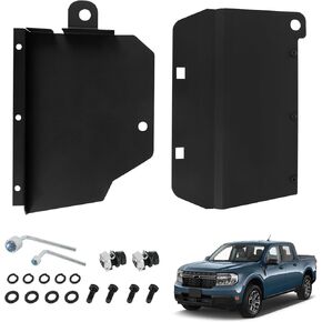 Underbody Cavity Shield Cover Compatible with 2022-2025 Ford Maverick, Aluminum Alloy Splash Guard Cover for Left Driver Side Rear Wheel Rust Mud and Stone Resistant