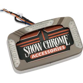 إظهار ملحقات Chrome 16-131SK Smoke Chrome LED LED حامل لوحة رخصة