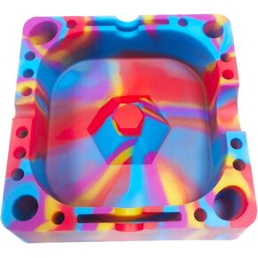 Portable Silicone Ashtray for Cigarettes Smoking Accessories Heat Resistant (Glow In The Dark)