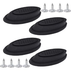 Etfbuy 4pcs Black Luggage Side Stud Feet Pad Suitcase Side Peg Support Replacement for Z020