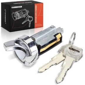A-Premium Ignition Lock Cylinder with 2 keys Compatible with Ford, Lincoln & Mercury Vehicles - Mustang, Continental, Country Sedan, Country Squire, Custom, Custom 500, Fairlane, Falcon, Galaxie 500