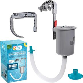U.S. Pool Supply Premium Above Ground Pool Surface Skimmer, Wall Mount - Cleans Automatically, Attach to Inflatable Collars, Tubular & Metal Frame Pool Structures, Skim Debris Pool Maintenance Cleaner