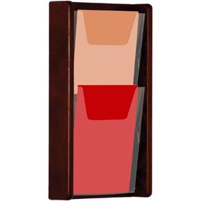 Wooden Mallet 2-Pocket Stance Wall Display, Light Oak