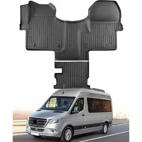 Floor Mats for Mercedes-Benz Sprinter: Custom Fit Rubber Car Floor Liners 2019 2020 2021 2022 2023 2024 2025 Sprinter - All Weather TPE Accessories(Not Fit Passenger Van, Crew Van or RV)