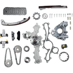 Timing Chain Kit with Water Pump Oil Pump Replacement for Toyota 4Runner Tacoma Tundra FJ Cruiser 4.0L DOHC 1GRFE 2003-2015 Replaces 13506-AD010, 13540-AD011, 13530-0P011