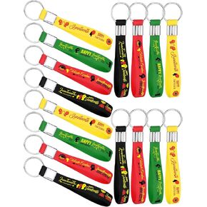 Yinkin 60 Pcs Happy Juneteenth Keychains Bulk 1865 Juneteenth Decorations Gift Silicone Black History Month Key Rings for June 19th