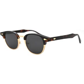 Onrtry Classic Polarized Sunglasses for Men Women Semi-Rimless Frame Sun Glasses Fashion Retro Designer Shades