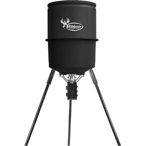 Wildgame Innovations Evolution 270 وحدة تغذية الغزلان ثلاثية البودات | وحدة تغذية ألعاب مقاومة للفطريات مع 1-6 أوقات تغذية متاحة | سعة 270 رطل، أسود in Saudi Arabia