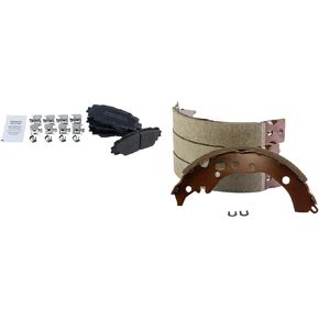 TRQ Brake Pads Semi-Metallic Compatible with 2013 Scion iQ 2012-2016 Toyota Prius C