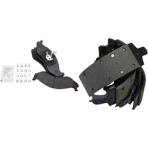 TRQ Brake Pads Semi-Metallic Compatible with 1990-2001 Jeep Cherokee 1990-1992 Comanche 1994-1996 Grand Cherokee 1990 Wagoneer 1990-2000 Wrangler