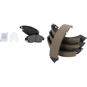 TRQ Brake Pads Ceramic Compatible with 2007-2008 Honda Fit