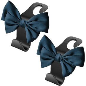 Bow Car Purse Hook Bag Hooks for Car 2 Pack Car Seat Back Storage Hook Car Hooks for Purses and Bags Cute Purse Hook Royal Blue