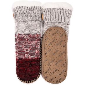 MUK LUKS Women's Short Cable Slipper Sock (1 Pair Pack)