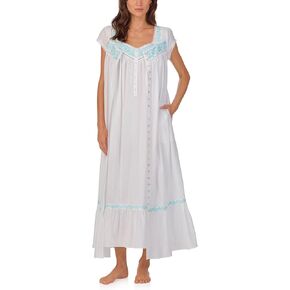 Eileen West Women's Cotton Woven Ballet Button Front Robe