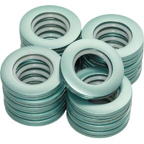 20 Pcs Plastic Curtain Grommets, ABS Curtain Eyelet Rings, Round Rings, Inner Diameter 1-9/16"(40mm), External Diameter 2.91"(74mm), for Window Curtain Rods(Kong Blue)