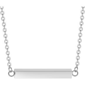 Horizontal Bar Urn Necklaces for Ashes for Women Stainless Steel Cremation Jewelry Ash Pendant of Loved One Keepaske Memorial Human Ashes