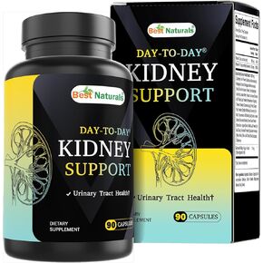 Best Naturals Day-to-Day Kidney Support with Cranberry Fruit, Vitamin C, B12, D-Mannose, Uva Ursi, Juniper Berry, Parsley Leaf 90 Veg Capsules