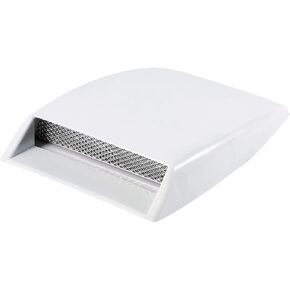 Hood Scoop, Universal Car Decorative Intake Hood Scoop Bonnet Vent Sticker Cover Hood(white)