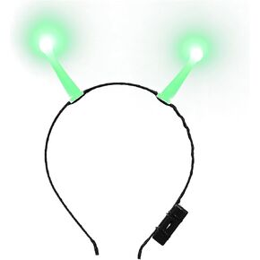 IMIKEYA Glowing Alien Headband Led Glow Alien Accessories Alien Headpiece Halloween Alien Accessories Light up Alien Headbands Antenna Plastic 's Apparel Make up