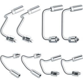 خطوط حاقن الوقود Muhize - 97371994 مجموعة خطوط حاقن الوقود عالية الضغط متوافقة مع Chevy GMC 6.6L Duramax LMM 2006-2010 خطوط حقن الوقود الفولاذ المقاوم للصدأ المقاوم للصدأ (حزمة 8)