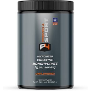 Proven4 Creatine Monohydrate Micronized Powder - NSF Certified for Sport® Supports Muscle Strength, Performance & Recovery from Exercise, Unflavored 16 Oz - 90 Servings