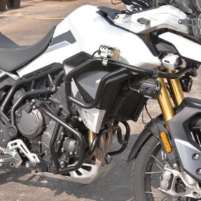 Motorcycle Steel Engine Guard Highway Crash Bars Compatible with Triumph Tiger 900 GT/GT Pro/Rally/Rally Pro 2020 2021 2022 2023 Lower Body Frame Tank Falling Protector Bumper, Black