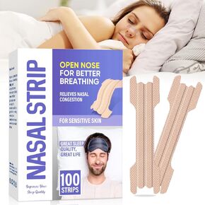 Nasal Strips for Snoring, 100 Count Nose Strips for Breathing, Extra Strength Stop Snoring Solution - Relieve Nasal Congestion, Improved Airflow & Comfortable Fit