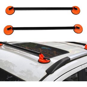36 Inch Universal Roof Rack Cross Bars, Suction Cup Mount Car Rooftop Cargo Luggage Carrier, Trucks Steel Crossbars Cargo Roof Rack for SUV Vehicles