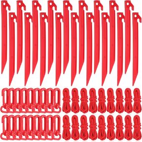 18 Sets Inflatable Stakes Replacement Yard Inflatable Plastic Stakes and Tethers for Christmas Lawn Tents Pegs Blow up Stakes for Inflatables Camping Tents Outdoor Camping Canopy in Kuwait
